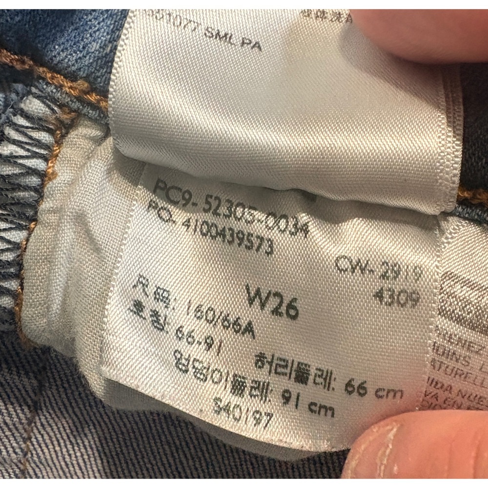 Levis Wedgie Skinny Jeans Medium Wash Blue High Rise Button Fly Sz W26 - Picture 7 of 7